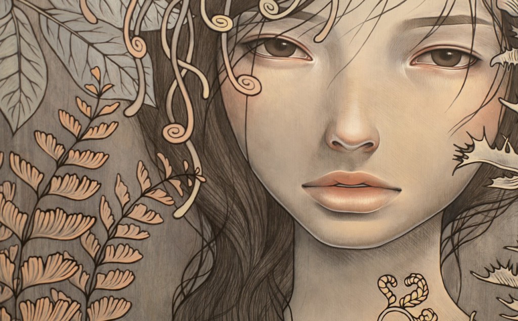 women gray Audrey Kawasaki artwork 2